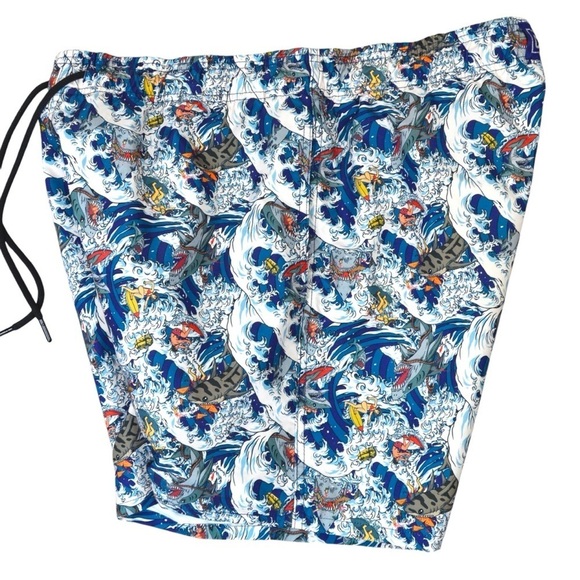Culprit‎ ‘Shark Attack’ Men’s Swim Trunks, Size XL - Picture 3 of 8